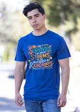 Load image into Gallery viewer, I've Survived Too Many Storms to Be Both Unisex Bamboo/Cotton Graphic T-Shirt