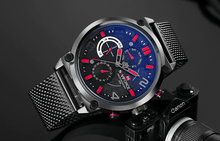 Load image into Gallery viewer, Men's Multifunction Analog Quartz Watches Waterproof Wrist Watch With Stainless Steel Mesh Band Excellent Design Perfect Gift