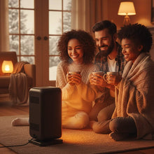 Load image into Gallery viewer, 500W Portable Ceramic Space Heater with Safety Tip-Over Protection – Square Design