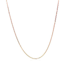 Load image into Gallery viewer, 18k Rose Gold Diamond Cut Cable Link Chain (0.75 mm)