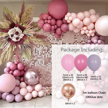 将图片加载到图库查看器,183Pcs Retro Hot Pink Baby Pink 4D Balloons For Baby Shower Bridal Shower Birthday Party For Decoration Girl Birthday Ballons