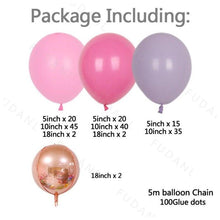 将图片加载到图库查看器,183Pcs Retro Hot Pink Baby Pink 4D Balloons For Baby Shower Bridal Shower Birthday Party For Decoration Girl Birthday Ballons