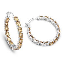 Load image into Gallery viewer, 4.80 Carat Genuine Citrine .925 Sterling Silver Earrings