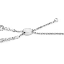Load image into Gallery viewer, .925 Sterling Silver 1/2 Cttw Diamond Infinity Link Bolo Bracelet
