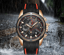 Load image into Gallery viewer, Men's Waterproof Modern Watch With Rubber Straps Multifunction Watches Unique Design Perfect Gift