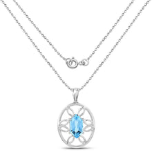 Load image into Gallery viewer, 6.17 Carat Genuine Swiss Blue Topaz .925 Sterling Silver Pendant