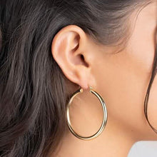 将图片加载到图库查看器,S925 50mm Solid Hoop Earrings for Women