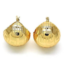 Load image into Gallery viewer, 18k Gold Filled High Polish Finish Small Hoop, Greek Key Design, Polished Finish, Golden Tone