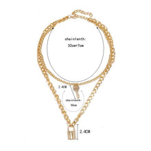 Load image into Gallery viewer, 18K Gold Key Lock Necklace