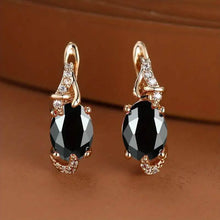 Load image into Gallery viewer, 18K Gold Stone Stud Earrings