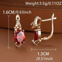 Load image into Gallery viewer, 18K Gold Stone Stud Earrings