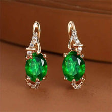 Load image into Gallery viewer, 18K Gold Stone Stud Earrings