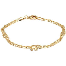 Load image into Gallery viewer, 18K Gold Plated Flat Marina Elephant Anklet 10"