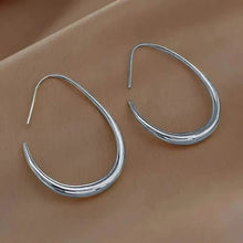 Load image into Gallery viewer, 18K Gold Plated Glossy Minimalist Water Drop Design Hoop Earrings Copper