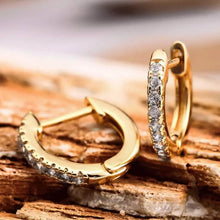 将图片加载到图库查看器,18K Gold Plated Huggie Earrings