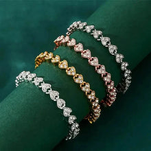 Load image into Gallery viewer, 18K Golden Plated Stainless Steel Bracelet with Rhinestone Embellishments