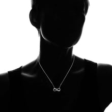 Load image into Gallery viewer, 18K White Gold Plated Double Infinity Necklace
