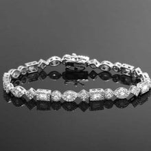 将图片加载到图库查看器,18K White Gold Plated Tennis Bracelets