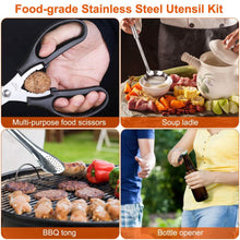 Load image into Gallery viewer, 19-Piece: Camping Cooking Utensil Kit Portable Picnic Cookware
