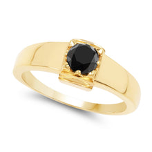 Load image into Gallery viewer, 0.50 Carat Genuine Black Diamond .925 Sterling Silver Ring