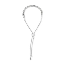 Load image into Gallery viewer, .925 Sterling Silver 1.0 Cttw Diamond X Link Bolo Bracelet