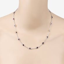 将图片加载到图库查看器,8.10 Carat Genuine Garnet .925 Sterling Silver Necklace