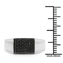 Load image into Gallery viewer, 0.30 Carat Genuine Black Diamond .925 Sterling Silver Ring
