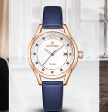 Load image into Gallery viewer, Women's Elegant Watch With Leather Belt And Metal Case Waterproof Wristwatch Excellent Design Perfect Gift