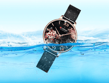 Load image into Gallery viewer, Womens Watches With Decoupage Flower Patterns And Details Of Large Roman Numbers