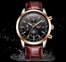Load image into Gallery viewer, Men's Waterproof Watch With Chronometers Date Display And Fluorescent Pointers Excellent Look Perfect Gift