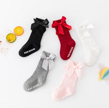 Load image into Gallery viewer, New Kids Stretchable Socks Toddlers Girls Big Bow Knee High Long Soft Cotton Lace Baby Comfortable Colorful Socks
