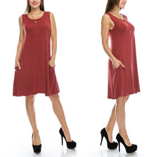 将图片加载到图库查看器,Sleeveless Tunic Dress with Pockets - Assorted Sizes