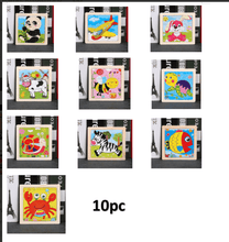 Load image into Gallery viewer, 10pcs Of Wood Puzzle Baby Young Children Early Lessons Learned Intelligence Cartoon Animal Puzzle Wooden Toys Education Puzzles