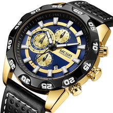 Load image into Gallery viewer, Luxury Men Fashion Watches Quartz Wrist Watches Military Casual Leather Strap Waterproof Elegant Watch