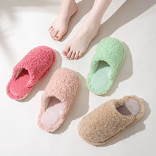 将图片加载到图库查看器,Comfortable Cotton Slippers Home Women Winter Indoor Non-Slip Warmth Shoes Couple Plush Slippers Unisex Men's And Women's House Slippers Indoor Memory Foam Cotton Slippers