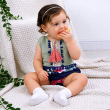 Load image into Gallery viewer, Baby Romper Floral Tassels Sleeveless Backless Jumpsuit for Newborn Baby Girl