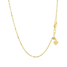 Load image into Gallery viewer, 14k Yellow Gold Singapore Style Adjustable Chain (1.40 mm)