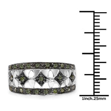 Load image into Gallery viewer, 0.32 Carat Genuine Green Diamond .925 Sterling Silver Ring