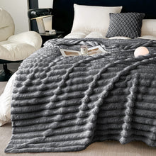 Load image into Gallery viewer, Ultra-Soft Double-Sided Fleece Blanket – Gray (All-Season)