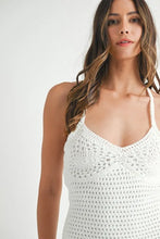 将图片加载到图库查看器,Crochet Crisscross Spaghetti Strap Mini Dress For Summer – Bohemian Crochet Dress, Trendy Crisscross Spaghetti Strap Dress, Flattering, Beach Day Mini Dress, Free-Spirited Summer Dress