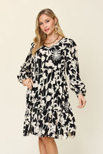 Load image into Gallery viewer, Double Take Full Size Printed Ruffle Hem Dress with Pocket Stylish & Functional Women Dress