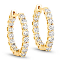 Load image into Gallery viewer, 2.04 Carat Genuine Lab Grown Diamond 14K Yellow Gold Earrings