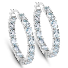 Load image into Gallery viewer, 5.70 Carat Genuine Blue Topaz .925 Sterling Silver Earrings