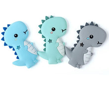 将图片加载到图库查看器,Dinosaur Baby Teether Animal Silicone Beads Chew Charms Food Grade Silicone Teether Bead Toy Gift For Baby and Kids