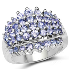 Load image into Gallery viewer, 2.35 Carat Genuine Tanzanite .925 Sterling Silver Ring