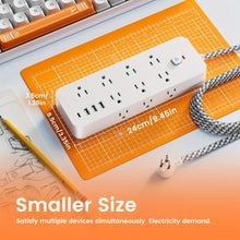 Load image into Gallery viewer, 18-Outlet Power Strip with USB & Type-C β Surge Protection