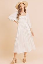 Load image into Gallery viewer, New Summer Ruffled Smocked Square Neck Balloon Sleeve Comfortable Dress β Feminine, Chic, and Elegant for Any Occasion