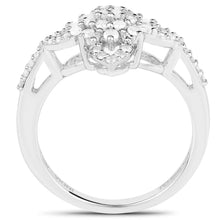 Load image into Gallery viewer, 0.55 Carat Genuine White Diamond .925 Sterling Silver Ring