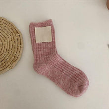 Load image into Gallery viewer, 1Pair Ladies Pile Socks for Autumn Winter Pure Cotton Socks Solid Color Keep Warm Women Socks Mid Tube Socks Thickening Cashmere Socks For Men And Women