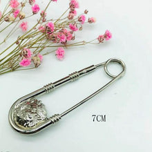 将图片加载到图库查看器,1pc Alloy Double Lion Head Brooch Pin Fashion Safety Pins Women Waist Closing Men Suit Jacket Decoration Jewelry Retro Double Head Safety Pin Temperament Coat Pin